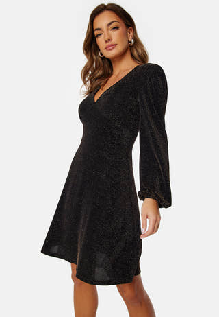 Sparkling Puff Sleeve Dress