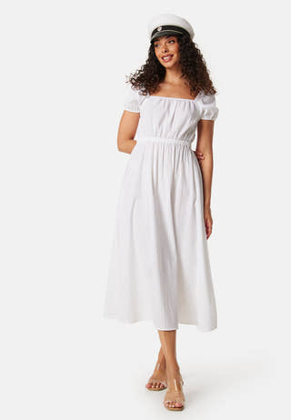 Puff Sleeve Cotton Dress