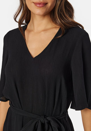 Butterfly Sleeve Viscose Dress