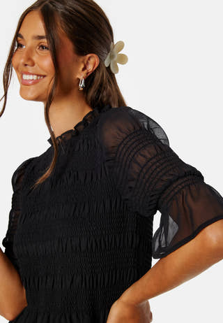 Frill Neck Smock Blouse