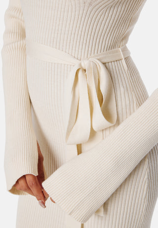 Slit Knitted Midi Dress