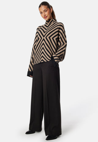 Funnel Neck Knitted Sweater