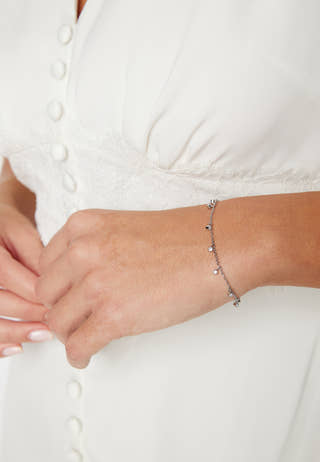 Bracelet With Multi Crystal Charm