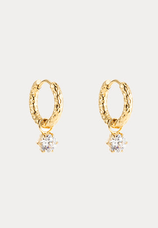 Como Hoop Earring Crystal