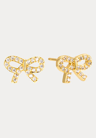 Crystal Bow Earring
