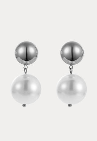 Jolie Pearl Earring, Steel