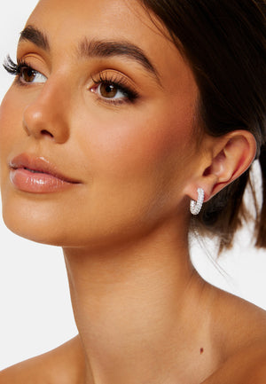 Monaco Pave Hoops 13 mm