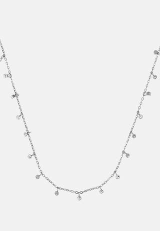 Necklace With Multi Crystal Charms