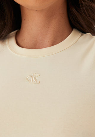 Sl Ctn Contour 1x1 Rib Ss Midi Kjole