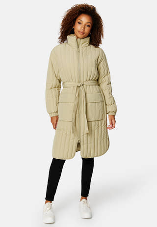 Waisted Quilted Coat