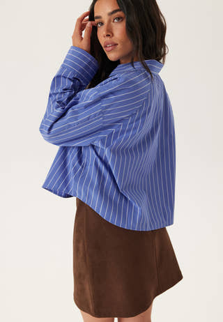 Yd Stripe Boxy Cropped Shirt