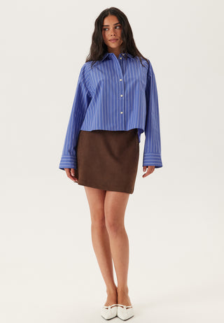 Yd Stripe Boxy Cropped Skjorte
