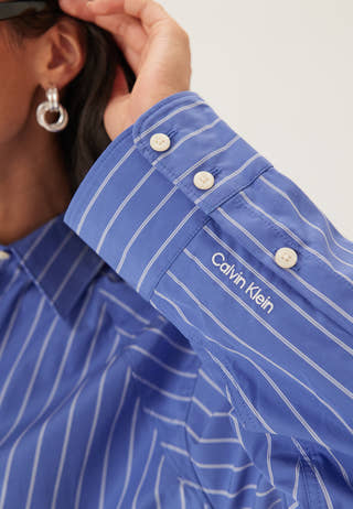 Yd Stripe Boxy Cropped Shirt