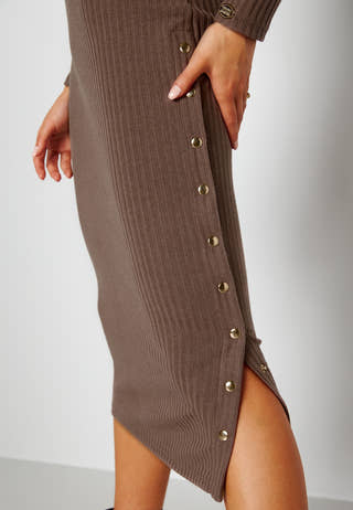 Flariana button midi dress