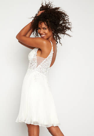 Glitter Plisse Dress