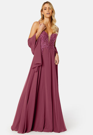 Chiffon evening dress