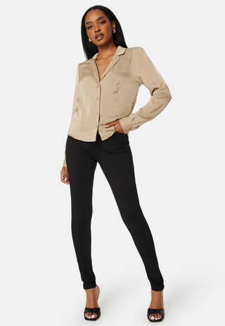 Lexy High Waist Skinny Jeans Svart