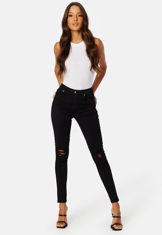 Lexy High Waist Skinny Jeans Svart