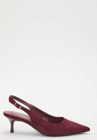 Faux Suede Slingback