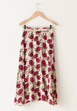 Printed Midi Skirt