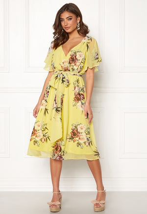 Flutter Floral Midikjole