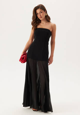 Bethie Strapless Sheer Skirt Dress