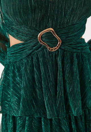 Donna Plisse Mini Dress