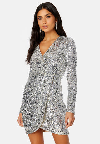 Jagger Sequin Ruched Mini Dress