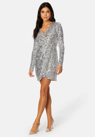 Jagger Sequin Ruched Mini Dress