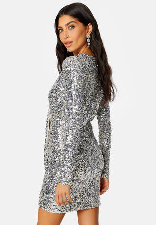 Jagger Sequin Ruched Mini Dress