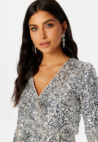 Jagger Sequin Ruched Mini Dress