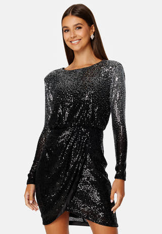 Juniper Sequin Wrap Mini Dress