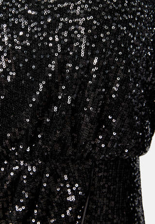 Juniper Sequin Wrap Mini Dress