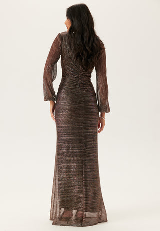 Kristen Long Sleeve Plisse Max