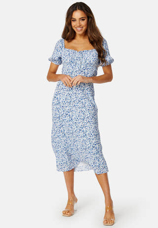 Lorelai Ruched Front Midi Dress