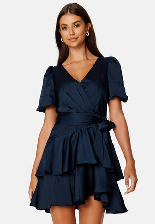 Monica Tiered Satin Mini