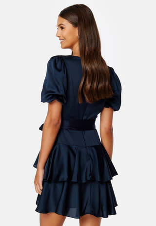 Monica Tiered Satin Mini