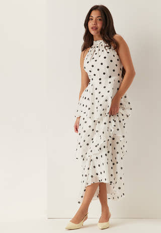 Monroe Tier Halter Midi Dress