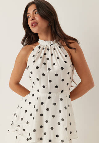 Monroe Tier Halter Midi Dress