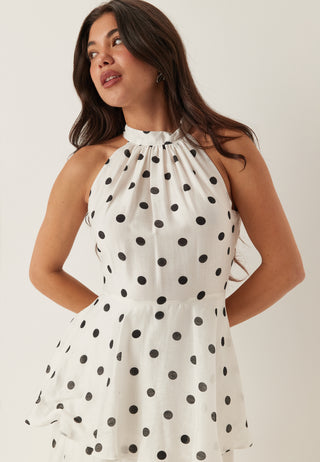 Monroe Tier Halter Midi Dress