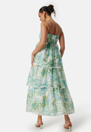 Shauna Scallop Trim Midikjole
