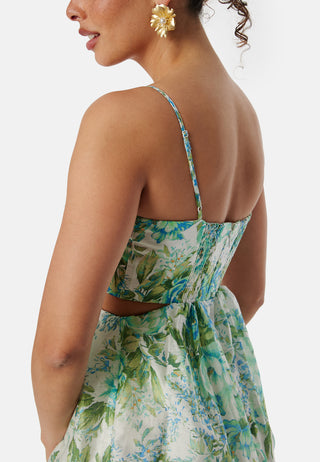 Shauna Scallop Trim Midi Dress