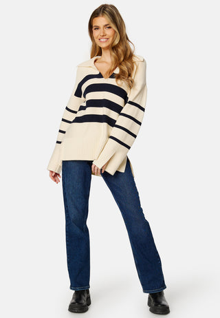 Breton Open Collar Knit