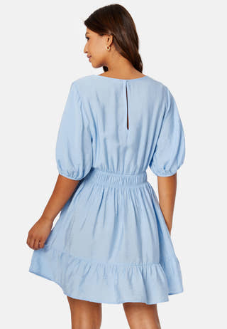 Flounce Puff Sleeve Dress