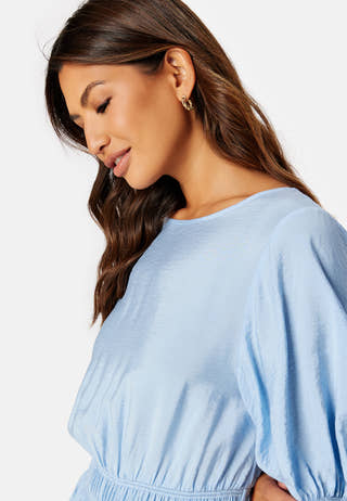 Flounce Puff Sleeve Dress