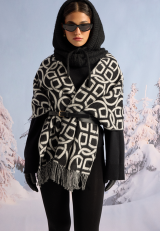 G Pattern Wool Scarf