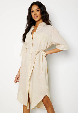 Linen Chambray Shirt Dress