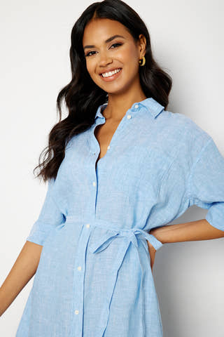 Linen Chambray Shirt Dress