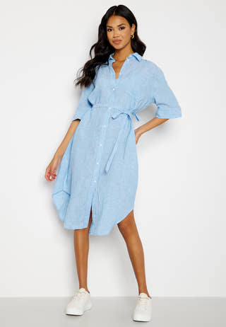 Linen Chambray Shirt Dress