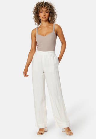 Linen Viscose Pull-On Pants